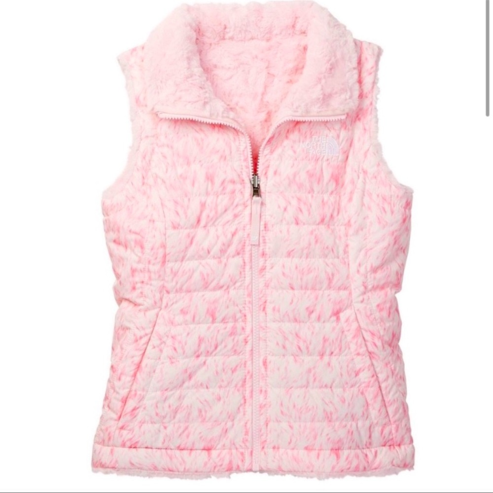 The North Face girls vest reversible pink sz 6